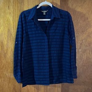 TOMMY BAHAMA Lightweight Blue Striped Button-Up Shirt Sz S